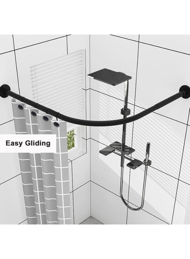 Bukela Black Shower Curtain Hooks Rust Proof, Metal Shower Hook Round, Vintage Shower Curtain Rings, Senior Decorative Bathroom Curtain Liner Window Rods Hook, Set of 12 - Image 3