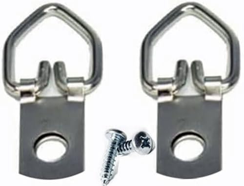 888 Corp 10 Pack - 1 Hole Heavy Duty D Ring Picture Hanger with Screws - Pro Quality - Image 5