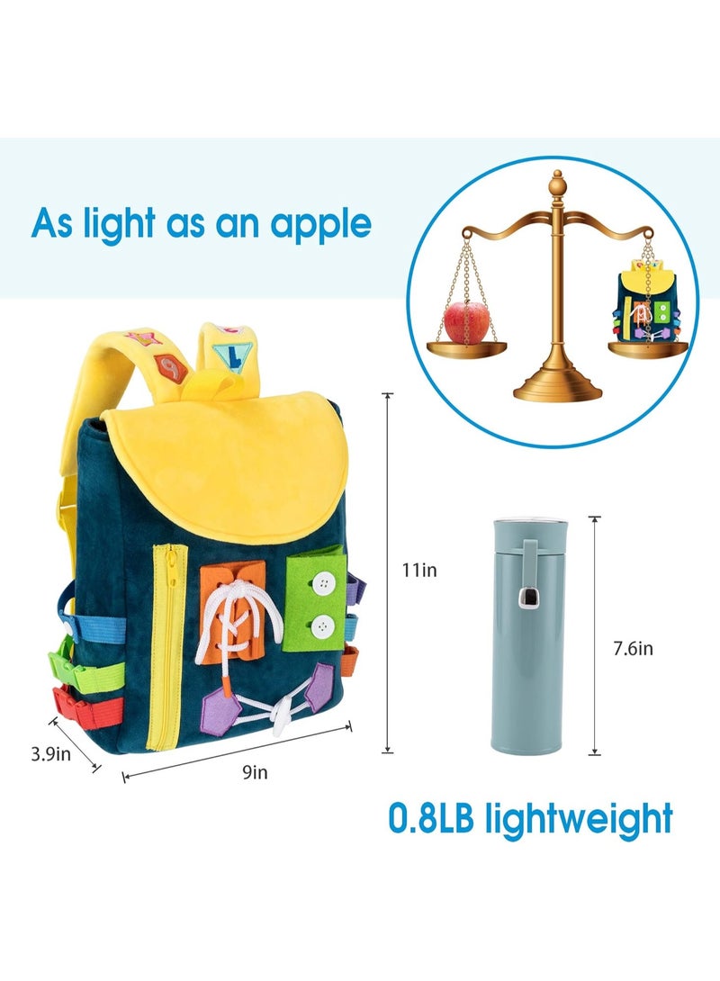 Toddler Backpack with Buckles and Learning Activity Toys Develop Fine Motor Skills and Basic Life Skills Learn to Tie Shoes - Image 5