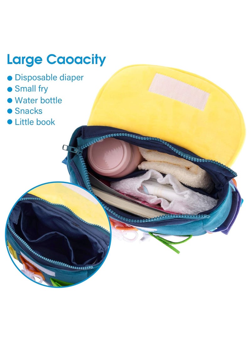 Toddler Backpack with Buckles and Learning Activity Toys Develop Fine Motor Skills and Basic Life Skills Learn to Tie Shoes - Image 4