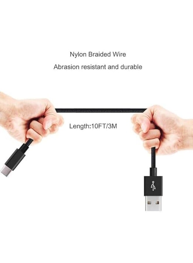 USB-A to USB-C cable 1M | Nylon Braided Fast Charging & Data Sync Cable | Durable Tangle-Free Charger Cord Compatible with iPhone, iPad & Lightning Devices | Black | MG-CB001 - Image 5