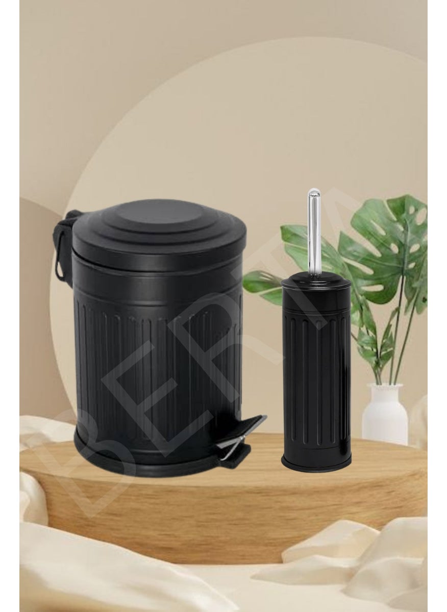 Vintage Bathroom Set Black Trash Can 5lt Toilet Brush Luxury Model - pzsku/ZDE776E80BE670B1261CAZ/45/_/1737209913/65265699-47e1-4155-b84b-8a567f49a05c