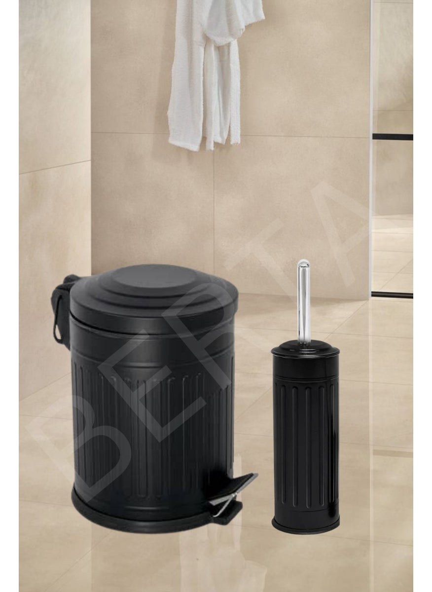 Vintage Bathroom Set Black Trash Can 5lt Toilet Brush Luxury Model - pzsku/ZDE776E80BE670B1261CAZ/45/_/1737209915/1a1021c7-ea95-4ad2-8cf2-cd7c8fc63a3d