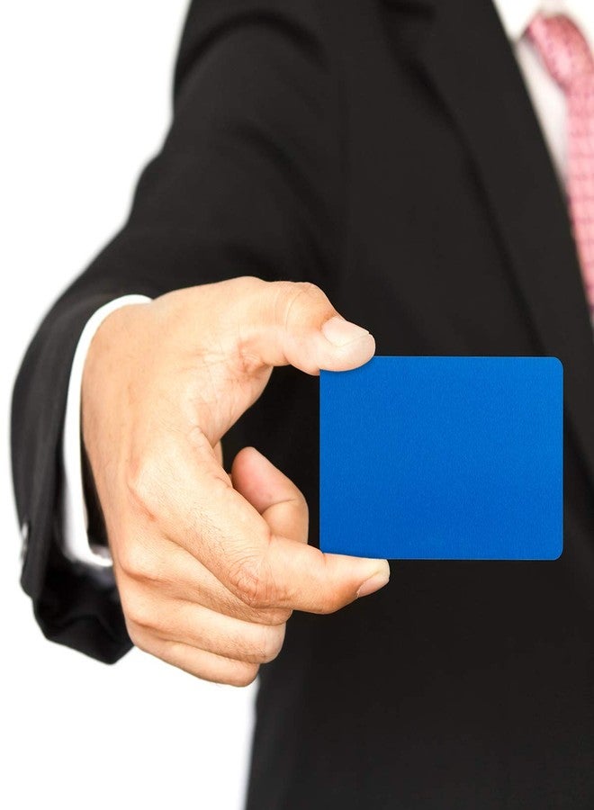 Bastex Pack of 60 Blue Metal Cards Blanks for Business Card Engraving. Blank, Aluminum and Thin Credit Card Sized Cards for Laser Engraving DIY Gift Cards (Blue) - Image 3