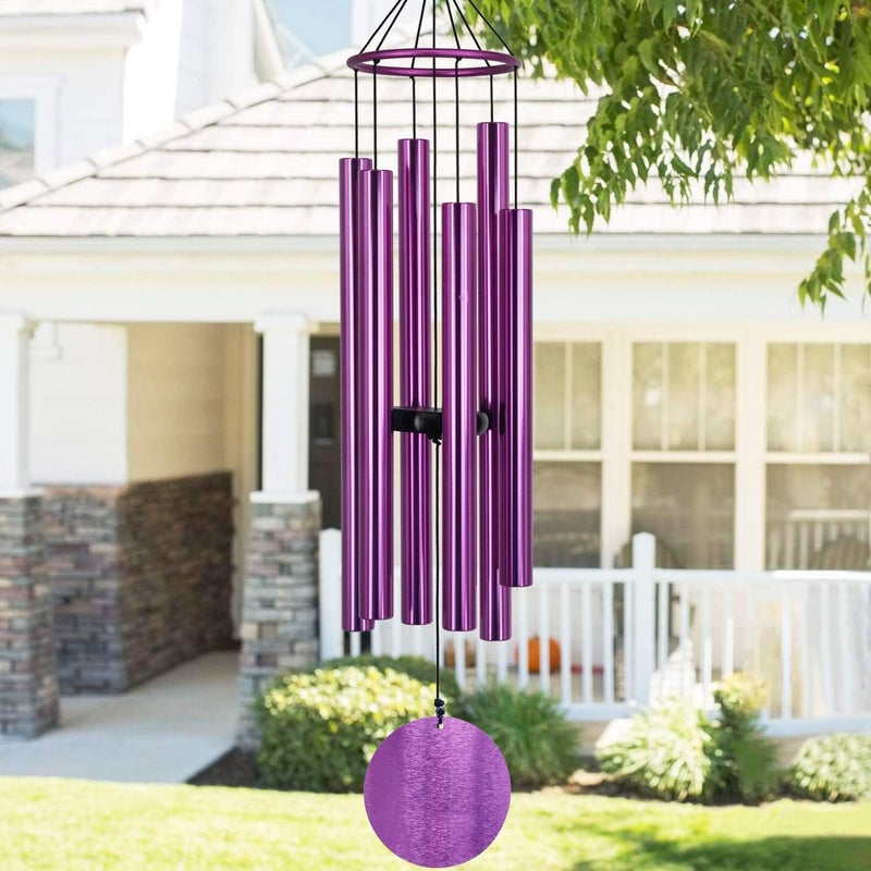 ASTARIN Memorial Wind Chimes Outdoor Large Deep Tone,36 Inch Wind Chimes Unique Tuned Relaxing Soothing Melody,Sympathy WindChimes for Mom,Dad，Garden, Yard, Patio, Porch，Home Decoration and Gift,(Purple) - Image 1