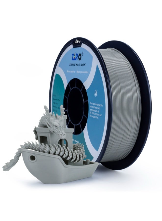 ZIRO PETG 3D Printer Filament, 1.75mm, 1kg Spool, Gray - Image 1