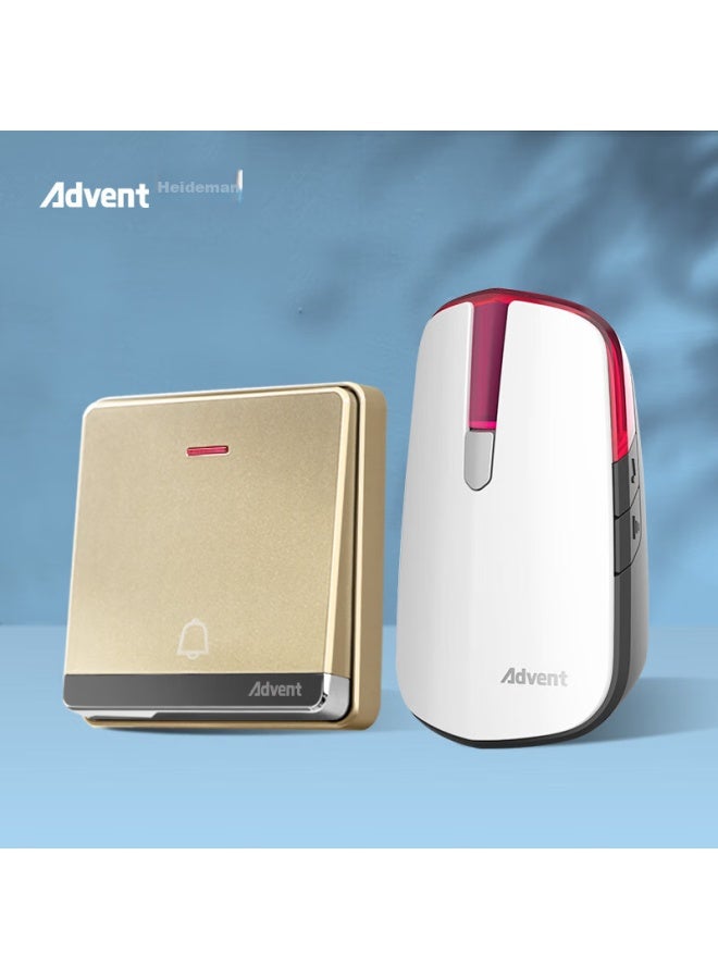 Advent F86-681pr Doorbell, Self-powered Wireless Doorbell, Waterproof Home Call Button - Image 1