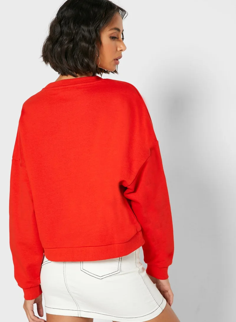 GUESS Glitter Logo Sweatshirt