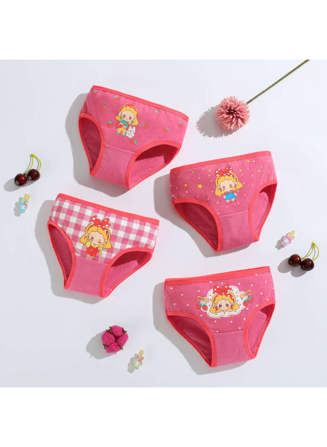 2026 New Girls' Underwear Pure Cotton Boxer Shorts For Girls Children's Shorts Cartoon All-cotton Class A Baby Girl Underwear