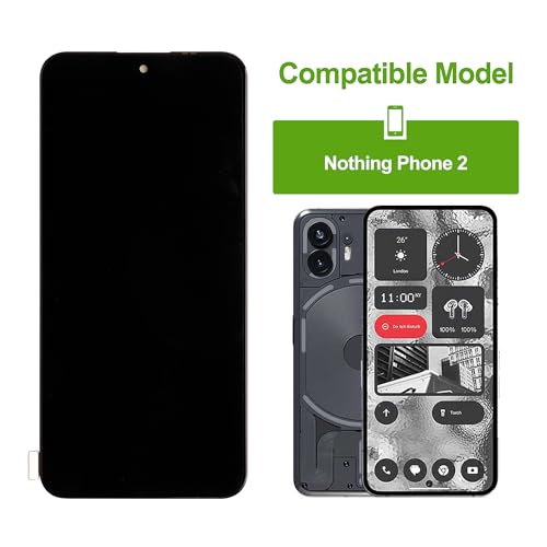 SwarKing TFT Display Replacement Compatible with Nothing Phone 2（Black with Frame Touch Screen Digitizer Assembly with Repair Tools - Image 2