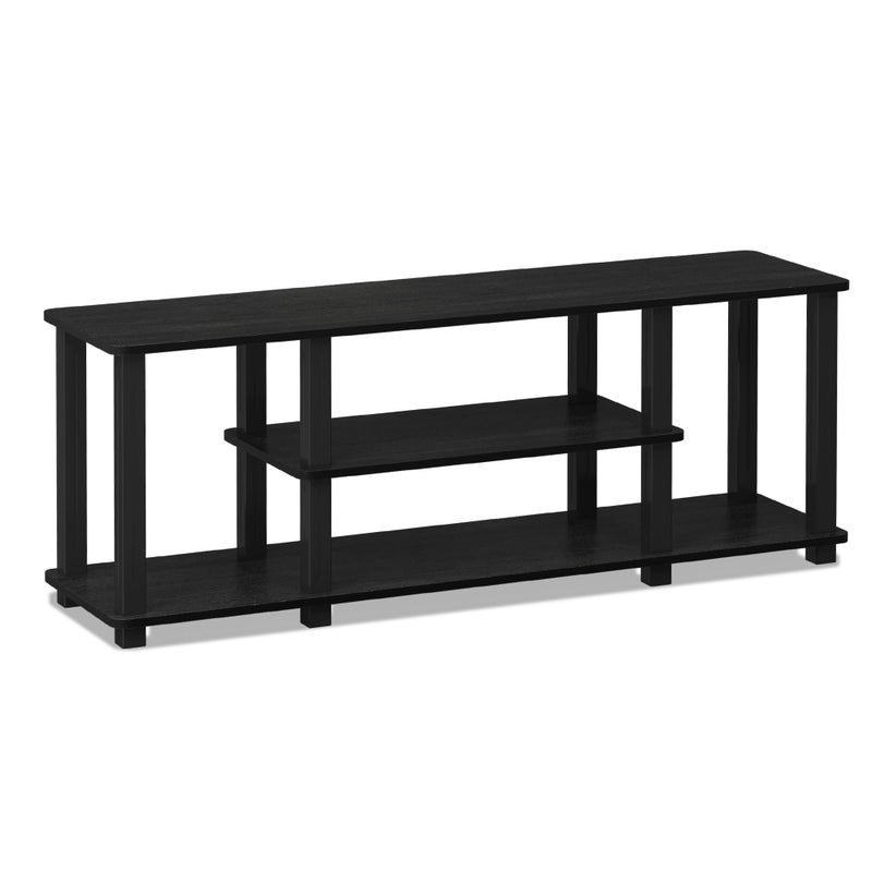 Furinno â€Ž20 Pounds Turn-N-Tube No Tools 3D 3-Tier Entertainment TV Stand up to 50 inch TV, Square Tubes, Americano/Black - Image 3