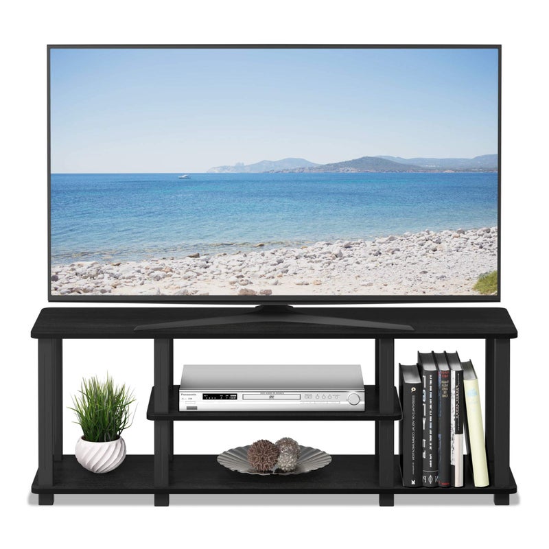 Furinno â€Ž20 Pounds Turn-N-Tube No Tools 3D 3-Tier Entertainment TV Stand up to 50 inch TV, Square Tubes, Americano/Black - Image 2