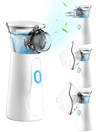 Portable Nebulizer for Adults and Kids, USB-C Rechargeable Handheld Nebulizer, 3 Masks, Travel and Home Use, White - pzsku/ZDE779FD188D6E9296C4DZ/45/1745490321/17969f6d-f776-44c0-a2a5-bf007e625c3b