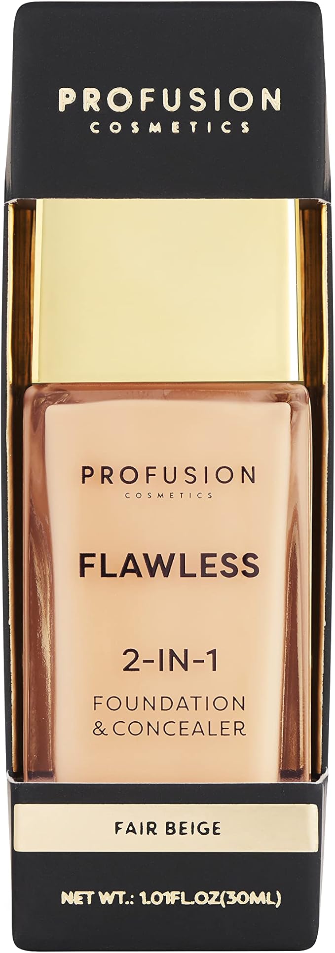 Profusion Cosmetics 2In1 Foundation and Concealer for Light Skin Tone Flawless Full Coverage and Matte Finish with Convenient Solution for Achieving Polished Look Fair Ivory - Image 2