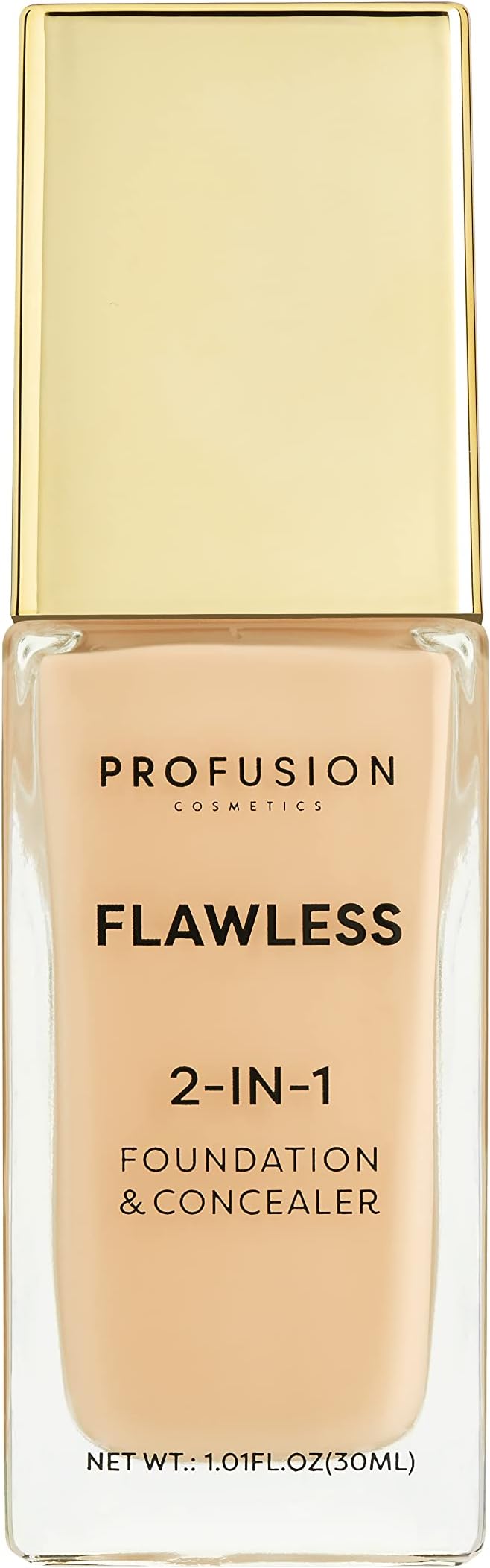 Profusion Cosmetics 2In1 Foundation and Concealer for Light Skin Tone Flawless Full Coverage and Matte Finish with Convenient Solution for Achieving Polished Look Fair Ivory - Image 1