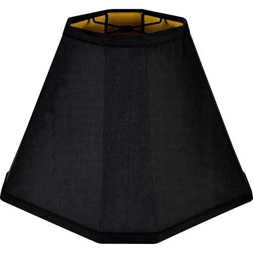 GO&SO GOSO Bell Lamp Shades Set of 1 Black Scalloped Lamp Shade Replacement Lamp Shade For Floor Table Lamp Shade 65Top x 13Bottom x 112Slant Height x 105Vertical HeightSpider Easy Assembly - Image 1
