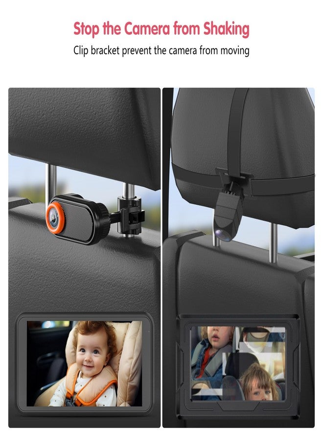 LUCKVIEW BM3 Baby Car Camera, 5.2" 1080P with Video Recording & TF Card, Back Seat Camera with 3X Zoom, 360° Rotation, Easy Installation Baby & Pet Car Monitor - Image 4