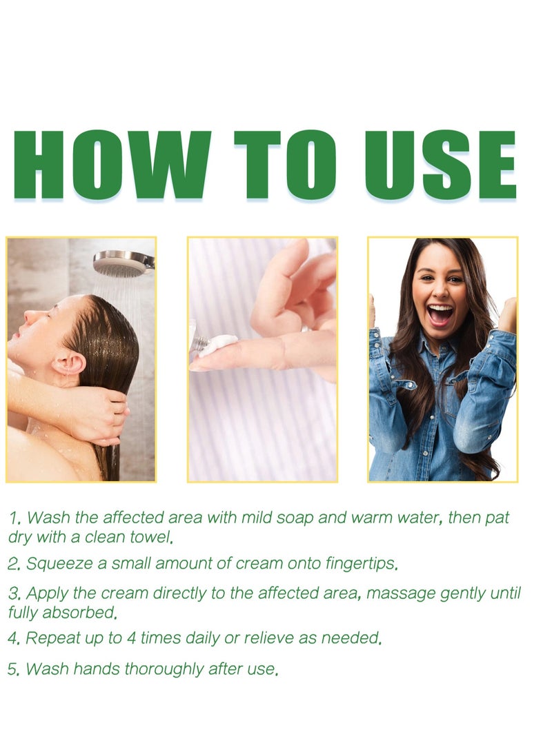 EELHOE Natural 100% hemorrhoid relief cream, repair anus, reduce flesh, relieve swelling, hemorrhoid pain, itching, soothing care cream - Image 2