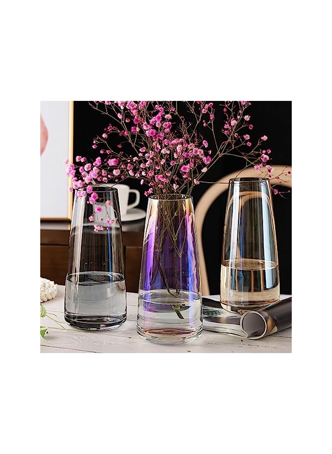 The Bros مزهرية زجاجية أوراورا فانتوم مزهرية زجاجية شفافة مزهرية زهور للديكور المنزلي مصنوعة يدويًا حديثة كبيرة لمراكز الزهور، الزفاف، المكتب، غرفة المعيشة - (شفافة) - Image 4