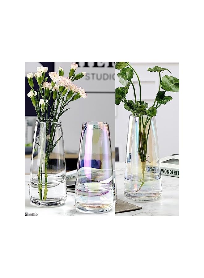 The Bros مزهرية زجاجية أوراورا فانتوم مزهرية زجاجية شفافة مزهرية زهور للديكور المنزلي مصنوعة يدويًا حديثة كبيرة لمراكز الزهور، الزفاف، المكتب، غرفة المعيشة - (شفافة) - Image 3