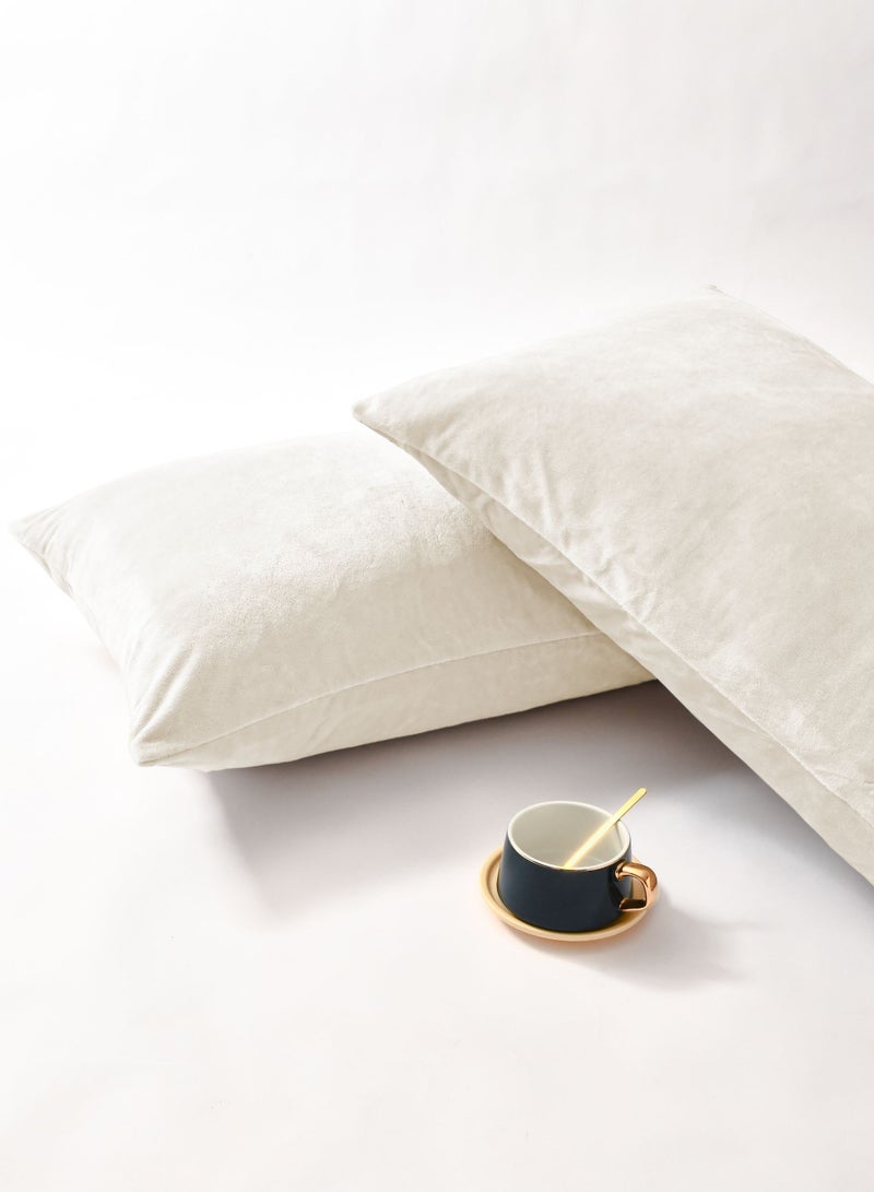 Master Home Textile Velvet Fitted Sheet Set, Queen Size - 3PCS,Fits 160 x 200 cm Bed, Soft & Cozy - Image 4