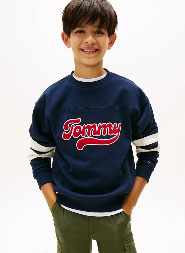 TOMMY HILFIGER Kids Varsity Varsity Colourblock Sweatshirt