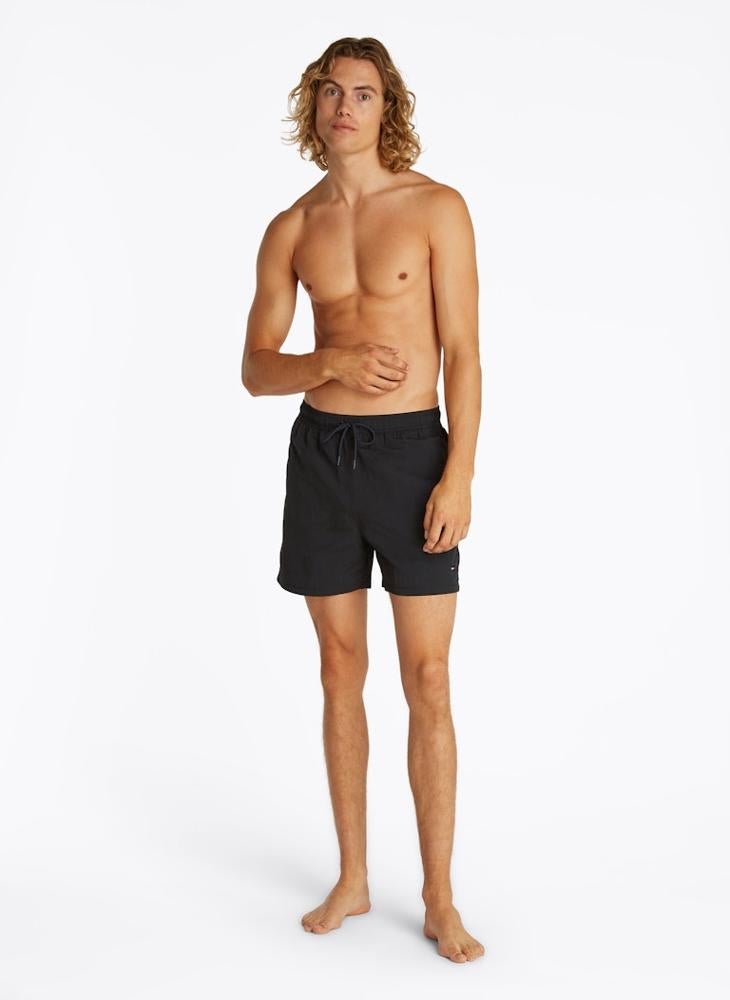 TOMMY HILFIGER Flag Embroidery Mid Length Swim Shorts - Image 3