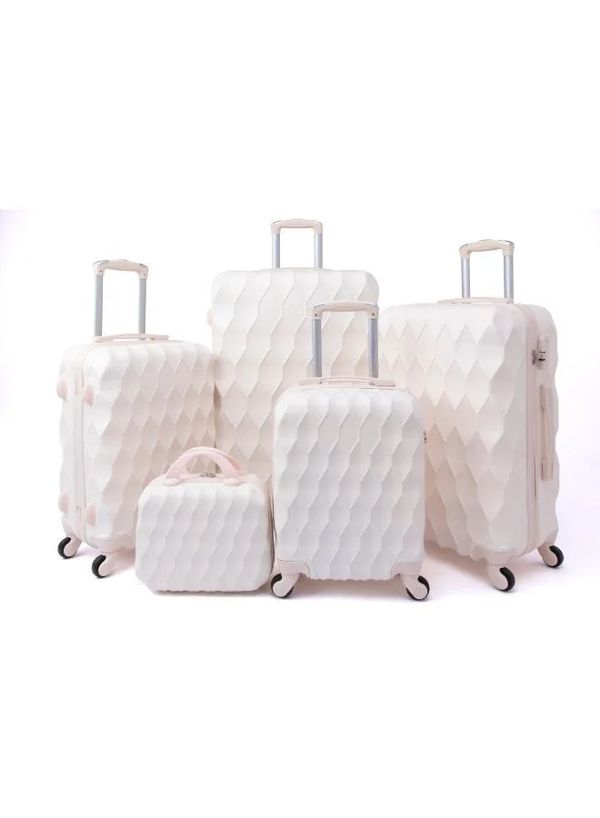 LIMRA Limra Luggage Trolley Bags set of 5 Pcs ,Light Beige