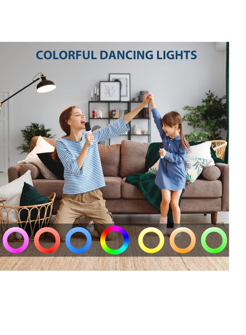 Kids Karaoke Microphone Machine Wireless Mini Portable Bluetooth Speaker Music Toys Fun Birthday Gifts for Girls, Boys & Toddlers for Singing Birthday - Blue - Image 4