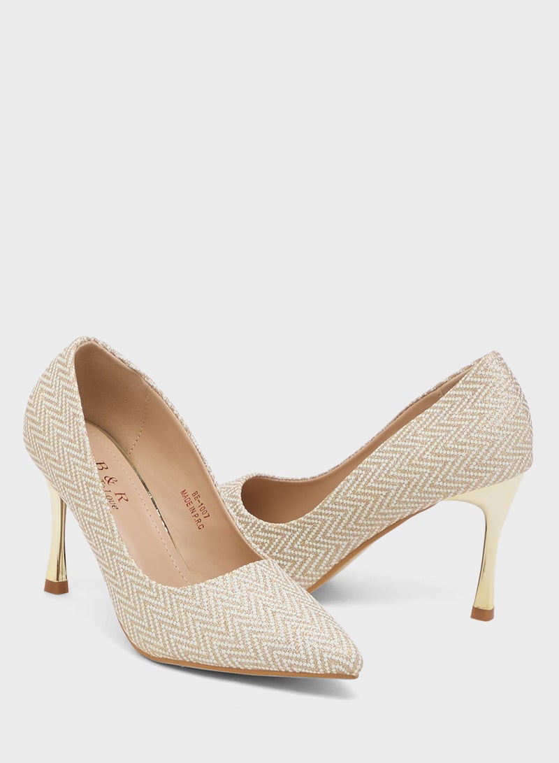 بي ار حذاء بكعب عالٍ مدبب - Image 4