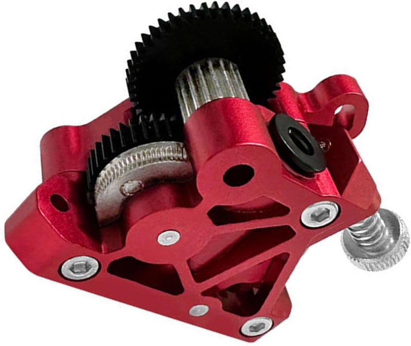 Red Aluminum Alloy Extruder Gear Large Durable Motor Gear for 3D Printer - Image 1