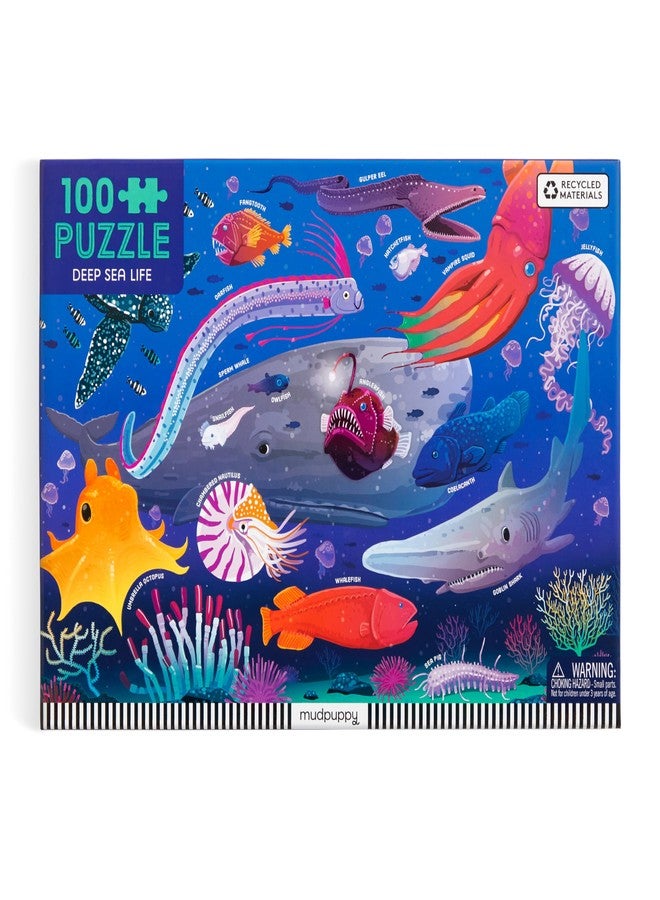Mudpuppy Deep Sea – 100 Piece Jigsaw Puzzle with Colorful and Fun Illustrations of Ocean Creatures for Children Ages 5 and Up - Image 5
