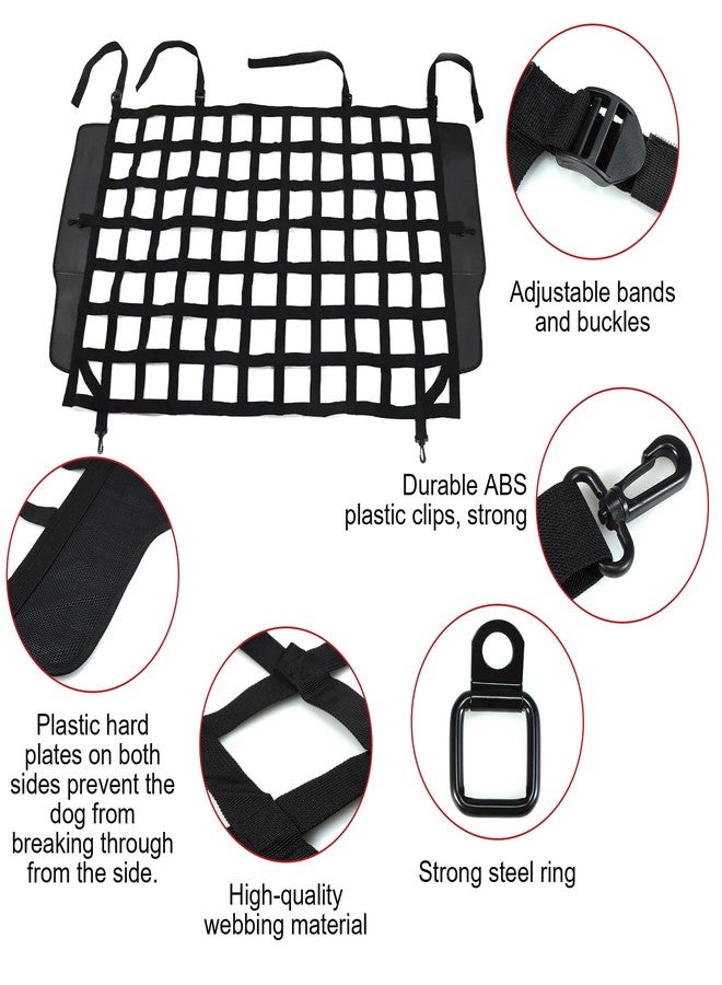 جي شبكة أمان للحيوانات الأليفة من جي دوغ، متوافقة مع ملحقات جيب رانجلر JK JL أنليميتد صحارى بأربعة أبواب (2007-2025)، فاصل شبكي آمن للحيوانات الأليفة المتوسطة والكبيرة، سهلة التركيب - Image 3