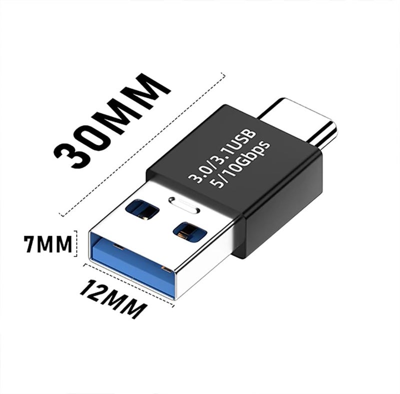 ETZIN USB Type C Male to USB A Male Connector, USB 3.0 Adapter, USB A Male to Male Plug Coupler Extender USB 3.1 Gen 2 Super Speed Charging and Upto 10Gbps Transfer Speed Type A to Type C-EPL-1069TC. - Image 3