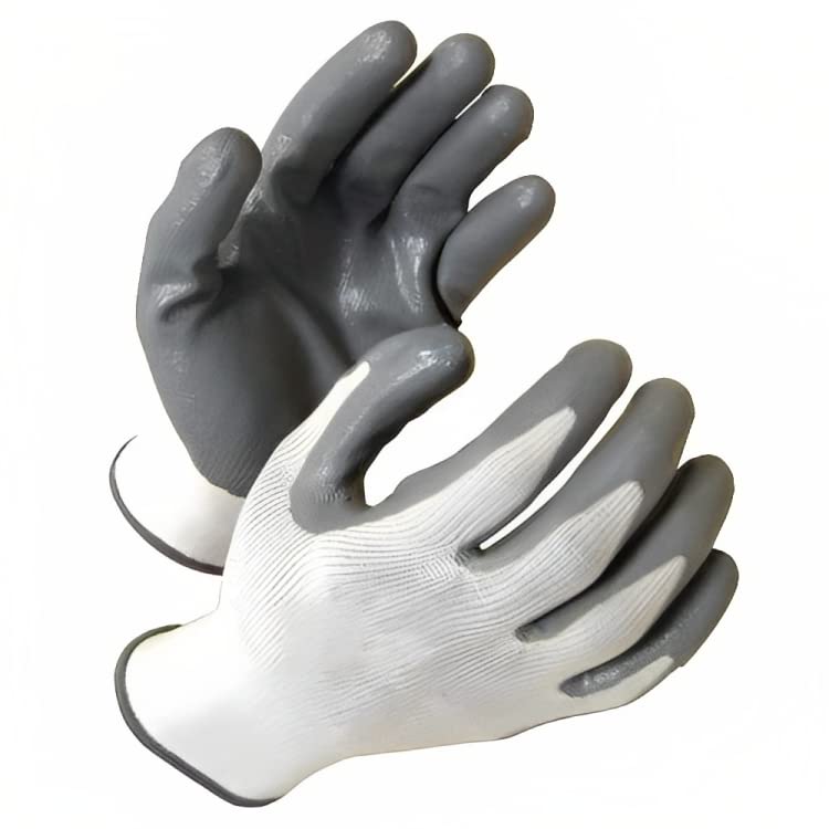 RK TRENDS Unisex Heavy Duty Reusable Full Nitrile Coated Work Safety Gloves For Industrial | Gardening | Agricultural |Cleaning (Pack of 1, Grey) - Image 1