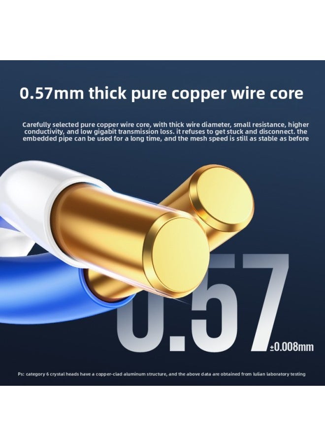 Generic Green Network Cable Engineering Cable Decoration Monitoring Home Super 5 Category 5 Category 6 Category 7 Category 8 Gigabit Full Box Long Network Cable-Color:Category 5 100m [pure Copper Core 0.50mm] Gray-Cord Length:Hand-cut Without Packaging (90M)  - Image 3