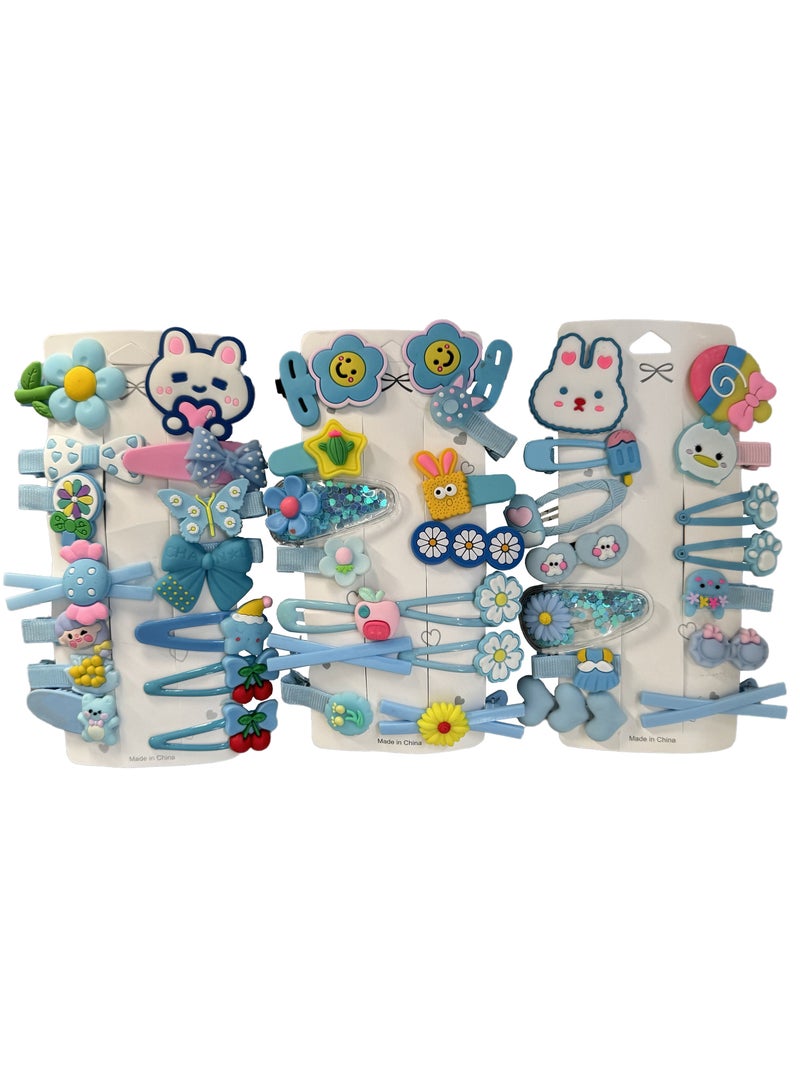 42-Piece Baby Hair Clips for Girls & Kids - Colorful Flower, Candy, Fruit, Butterfly Barrettes, Toddler Hair Accessories & Styling Clips for Children Multicolour - Image 1