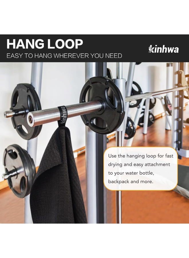 KinHwa Microfiber Workout Towel for Men Women Fast Drying Sweat Towel for Gym Lightweight Sport Fitness Exercise Towels 3 Pack Dark Brown 16Inch x 31Inch - Image 5