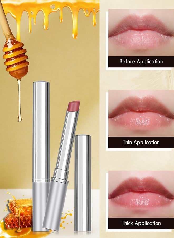 LYSdefeu Tinted Lip Balm-2Pcs Pink Color Honey Hydrating Lip Tint Moisturizer,Shiny Honey Lip Care Balm for Dry Lip, Moisturizing Sheer Lip Gloss Lip Treatment, Christmas Lip Makeup Gift for Women Girl - Image 4