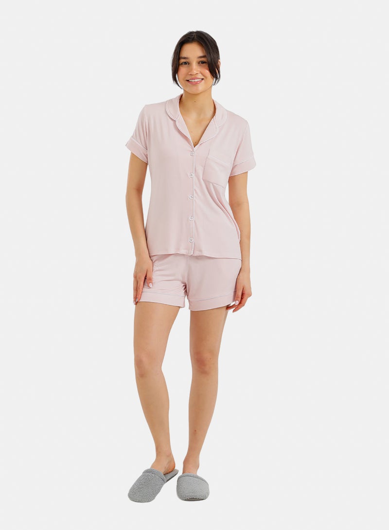 Carina Piped Short Pyjama Set - Image 1