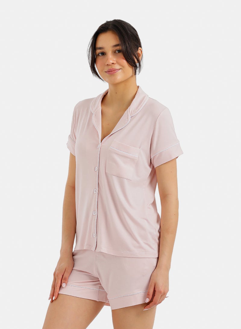 Carina Piped Short Pyjama Set - Image 3