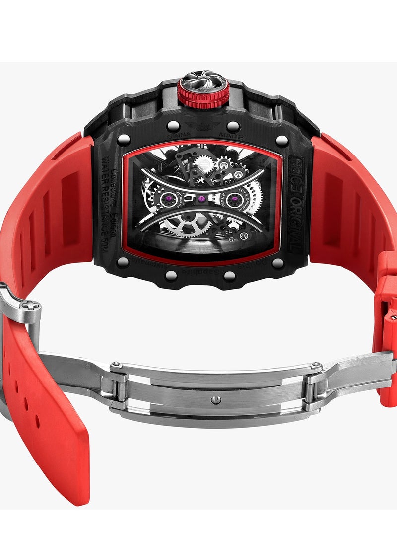 FEICE Men’s Automatic Skeleton Watch – Sapphire Crystal, Waterproof, Sports Style – FM602 - Image 3
