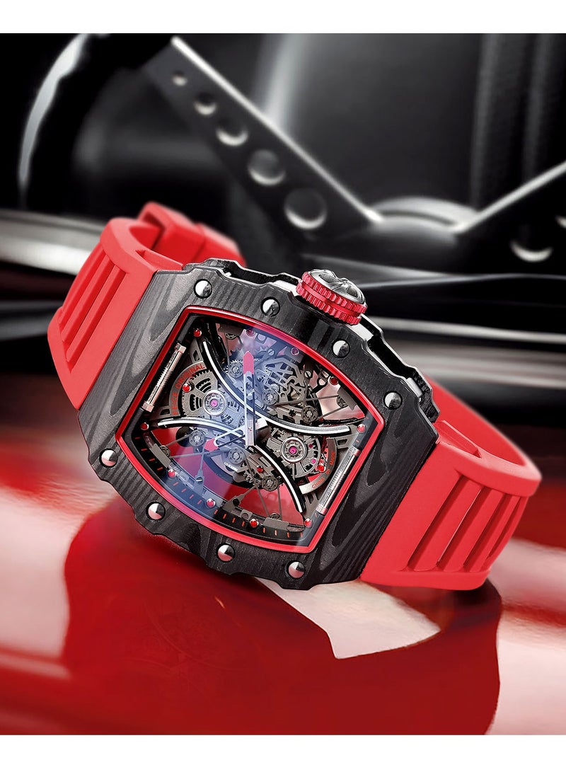 FEICE Men’s Automatic Skeleton Watch – Sapphire Crystal, Waterproof, Sports Style – FM602 - Image 4