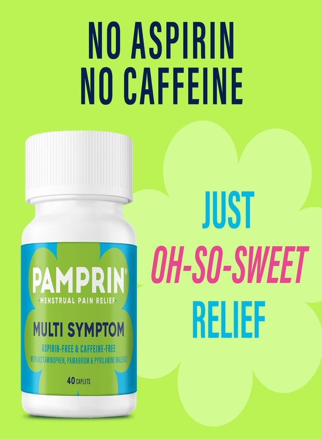 Pamprin Multi-Symptom Formula, with Acetaminophen, Menstrual Period Symptoms Relief including Cramps, Pain, Bloating, and Irritability 40 Caplets - Image 5