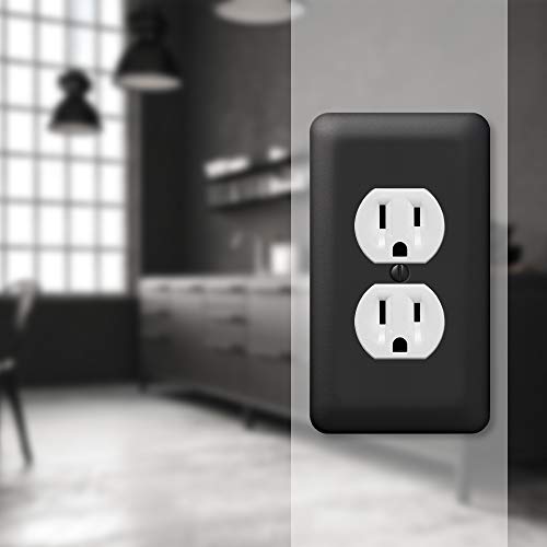 Amerelle 935DBK Devon Wallplate, 1 Duplex, Steel, Black, 1-Pack - Image 3