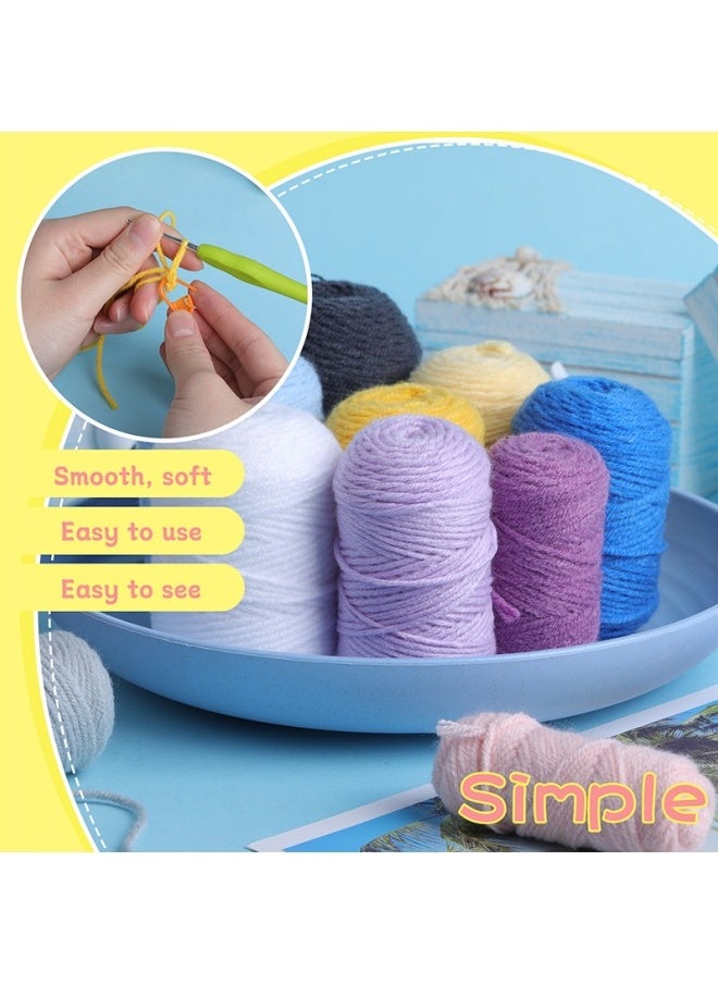 BUPY - 4-Piece Penguins Dolls, Crochet Kit for Beginners, Crochet Set for Kids, Crocheting Knitting Kit, Includes All Crochet Accessories and Step-by-Step Video Tutorials - Image 1