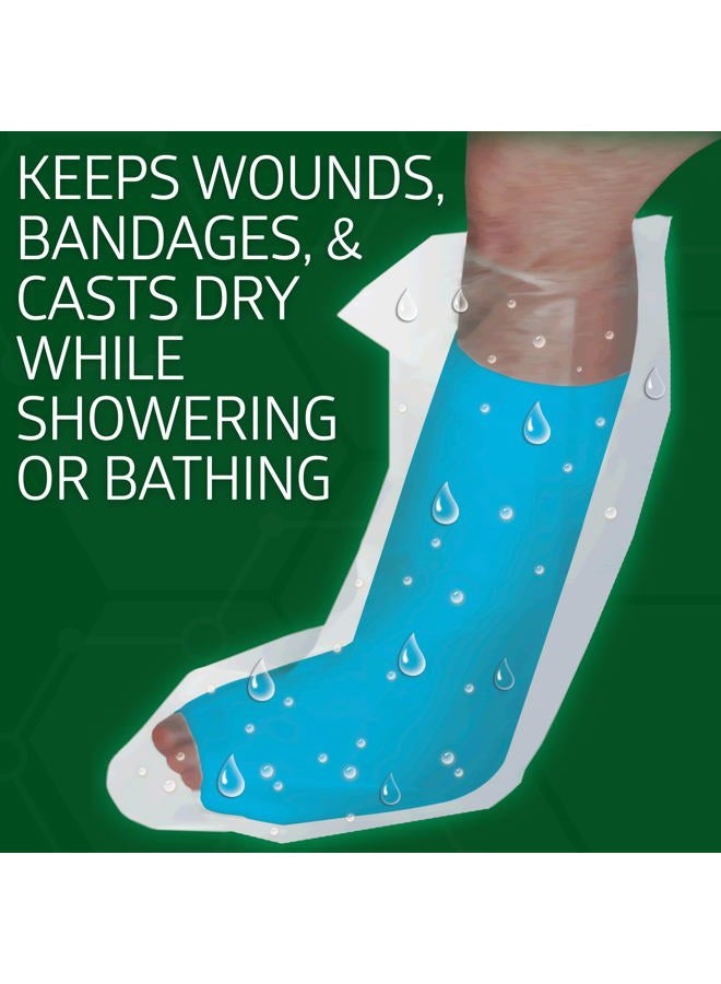 CURAD Cast Protector, Protects Bandages or Wounds, Adult Leg, Reusable, 2 Count,Blue - Image 2