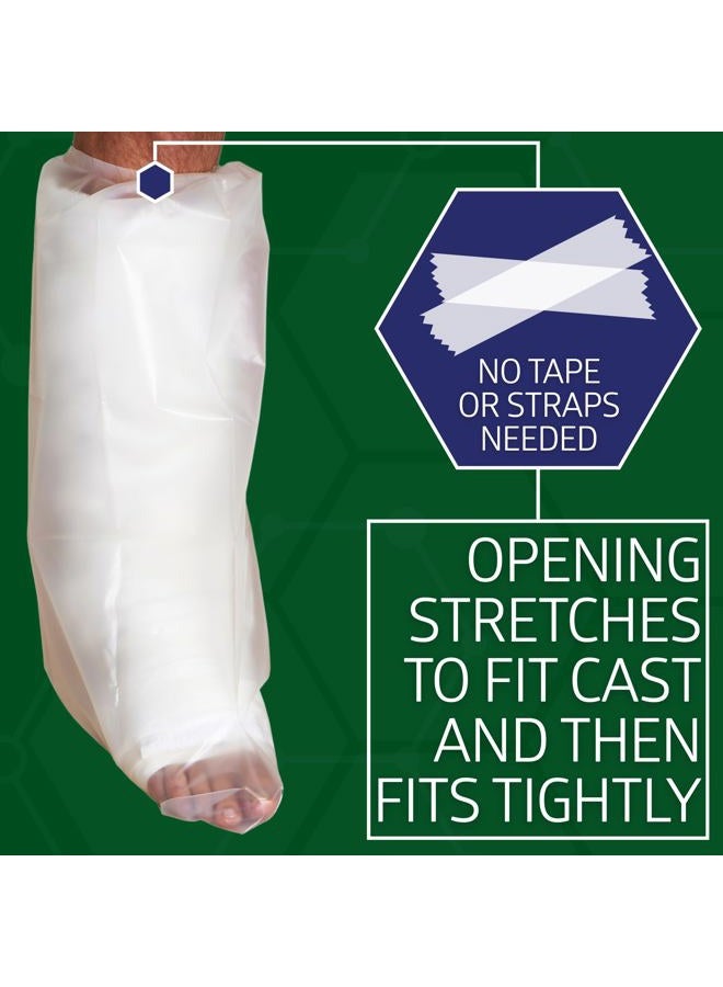 CURAD Cast Protector, Protects Bandages or Wounds, Adult Leg, Reusable, 2 Count,Blue - Image 4