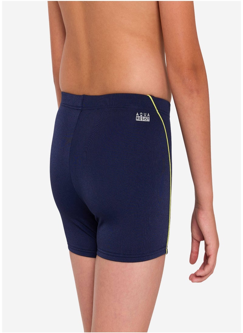 NABAIJI NABAIJI by DECATHLON, Boys' Swimming Boxer Shorts 100 Plus Lightweight & Durable Dark Blue  - Image 3