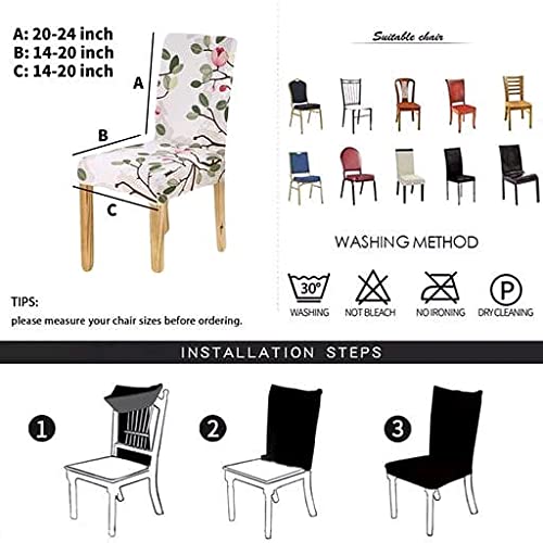 BRIDA® Polyester Spandex Stretchable Floral Geometric Printed Dining Chair Covers Elastic Chair Seat Case Protector, Slipcovers (6 Chair Cover, Ethnic Arrow) - Image 5